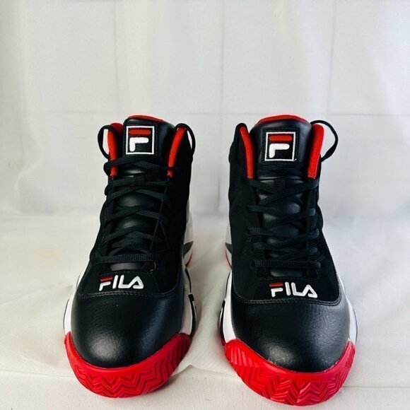 Fila Mens MB Black Lace Up Mid Top Athletic Basketball Shoes Size US 9 - Picture 8 of 12